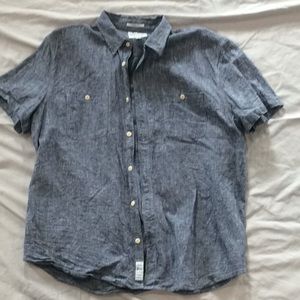 Grey lucky brand button up shirt